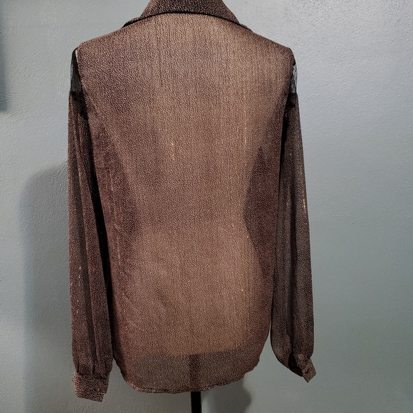 MODCLOTH sheer vintage tulle dotted blouse - Picture 7 of 14